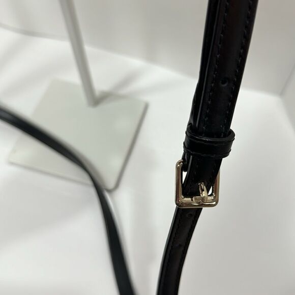 Kate Spade New York Black & White Checkered Satchel Crossbody Bag Structured - Picture 7 of 14